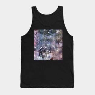 Abstract Galaxy  in Blue, Pink, Purple and Black Tank Top